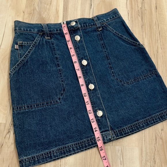 Vintage Quizz N.Y. Front Button Mini Jean Skirt - Picture 4 of 6